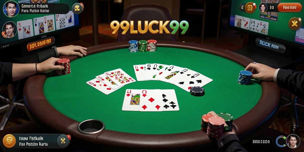 Screenshot gameplay Poker yang menarik dan seru di 99LUCK99.