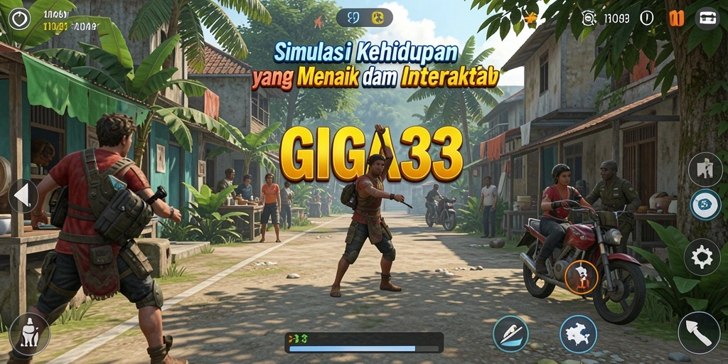 Screenshot menunjukkan gameplay interaktif dan pengalaman simulasi yang seru.