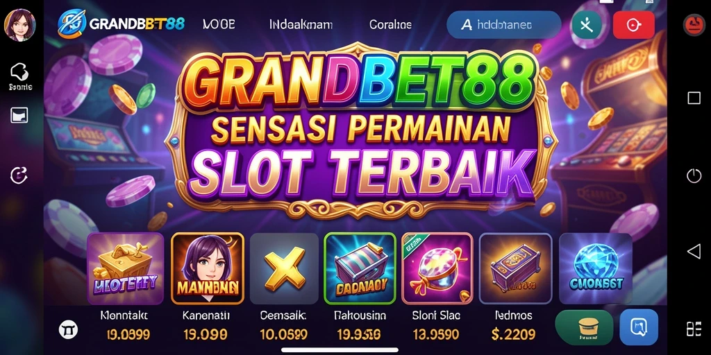 Tangkapan layar gameplay <strong>GRANDBET88</strong> dengan mesin slot yang menarik.