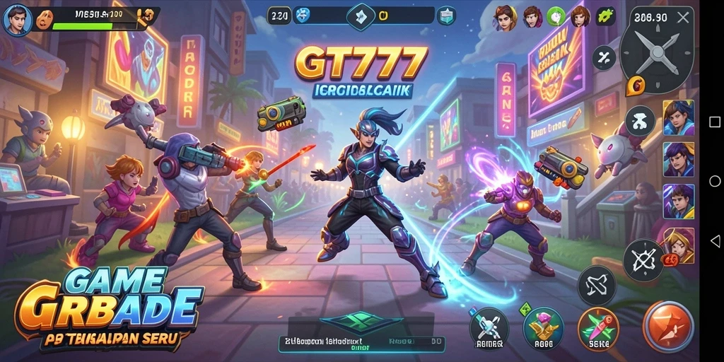 Tampilan gameplay seru dan menantang dari GT777 di level Arcade.