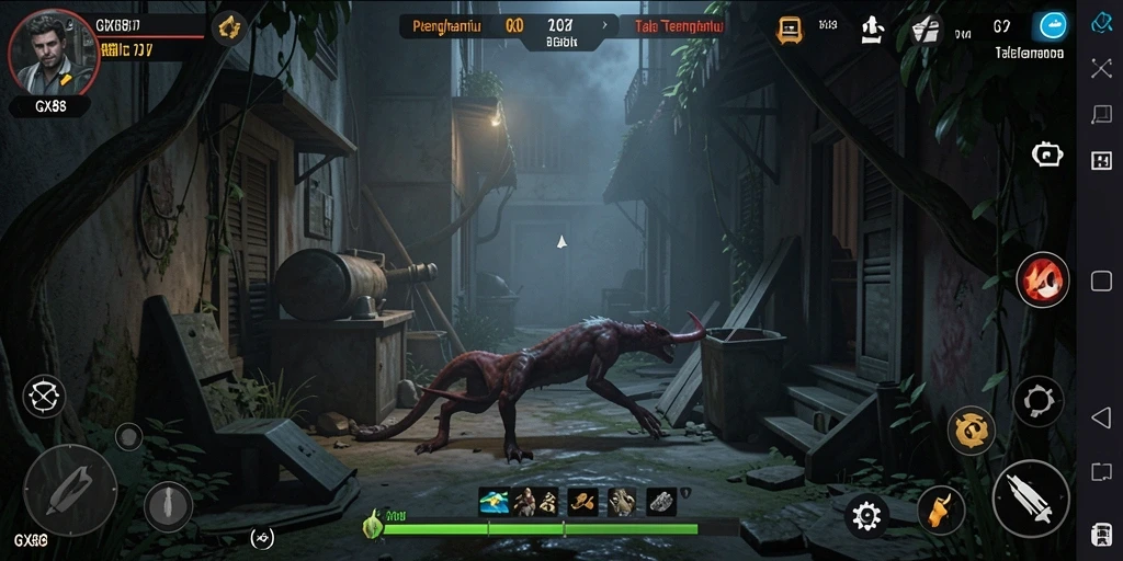 Screenshot GX88 menampilkan gameplay yang menegangkan dan suasana seram.