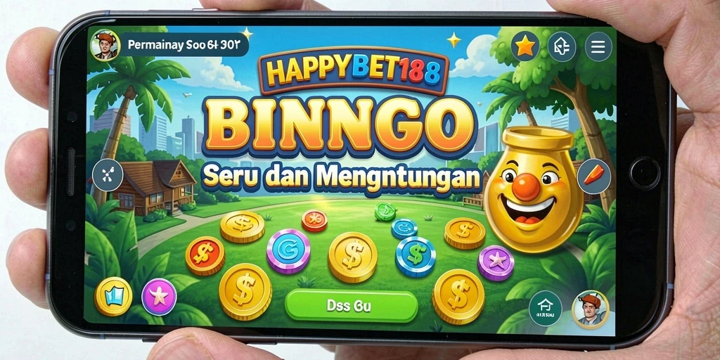 Tampilan screenshot gameplay <strong>HAPPYBET188</strong> menampilkan suasana Bingo yang seru dan menarik.