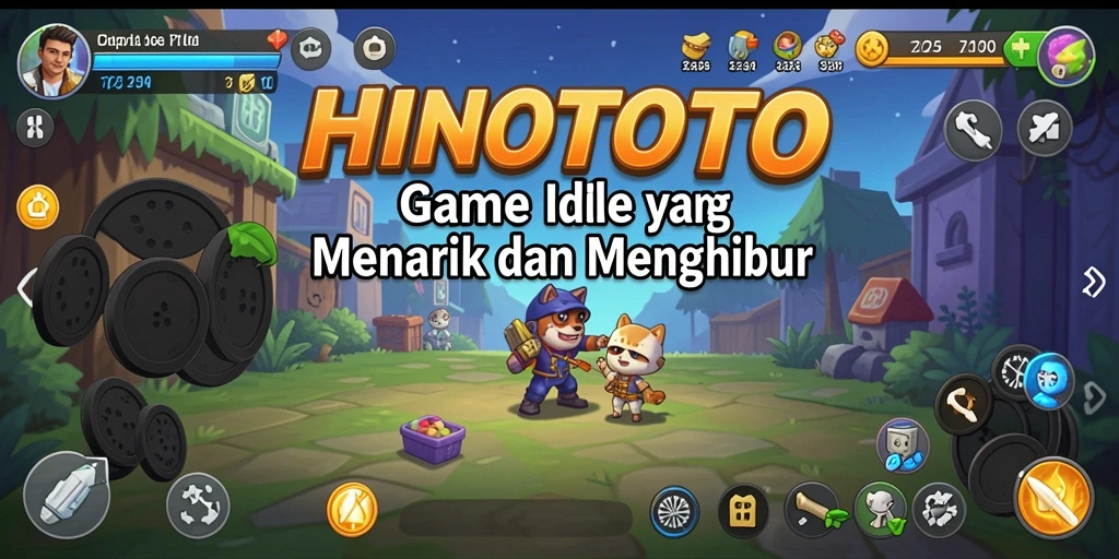 Tampilan gameplay HINOTOTO dengan mekanisme Idle yang mengasyikkan.