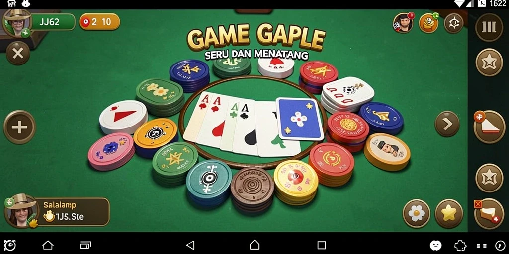 Tampilan gameplay menarik dari game Gaple JJ62.