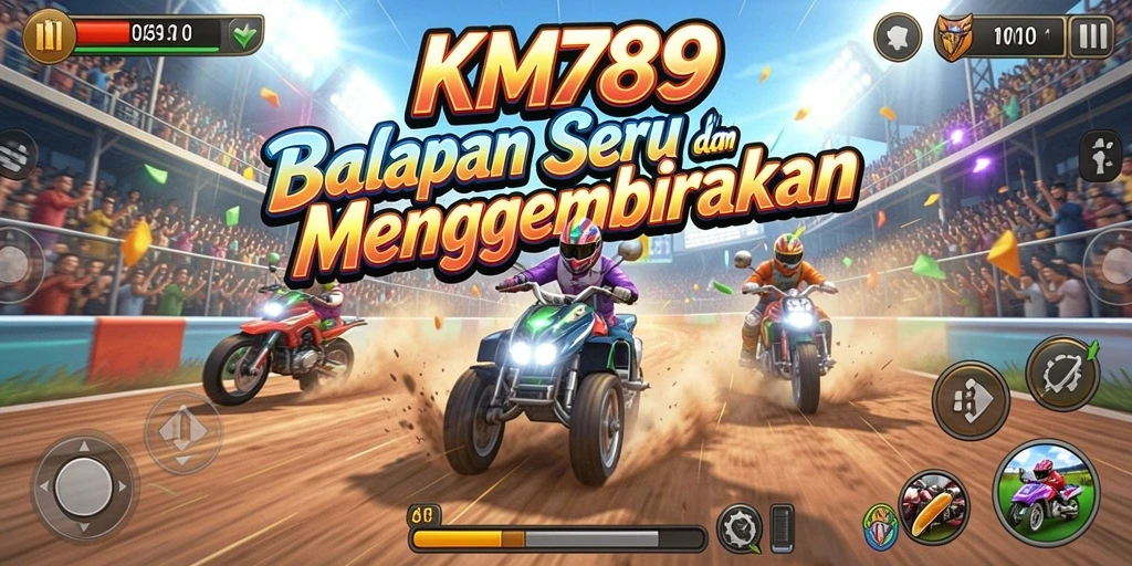Gameplay balapan yang mendebarkan di KM789 dengan mobil cepat.