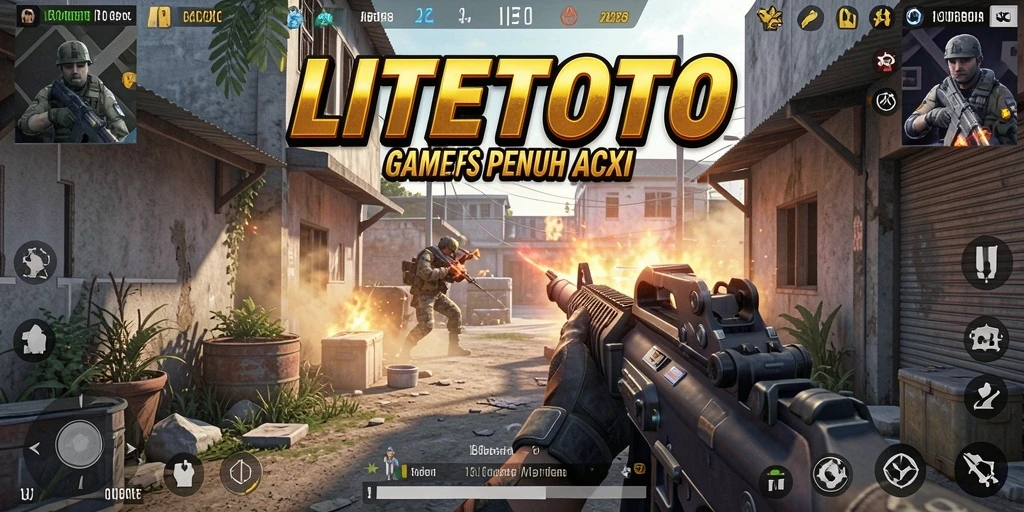 Screenshot gameplay LITETOTO yang menampilkan aksi seru di arena pertempuran.