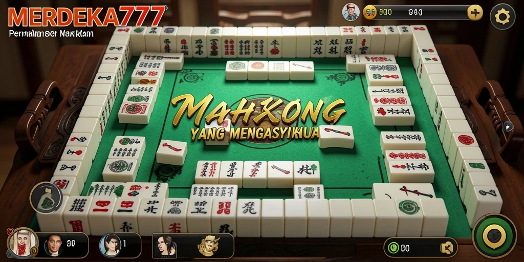 Tampilan gameplay Mahjong yang menantang dan menarik di MERDEKA777.