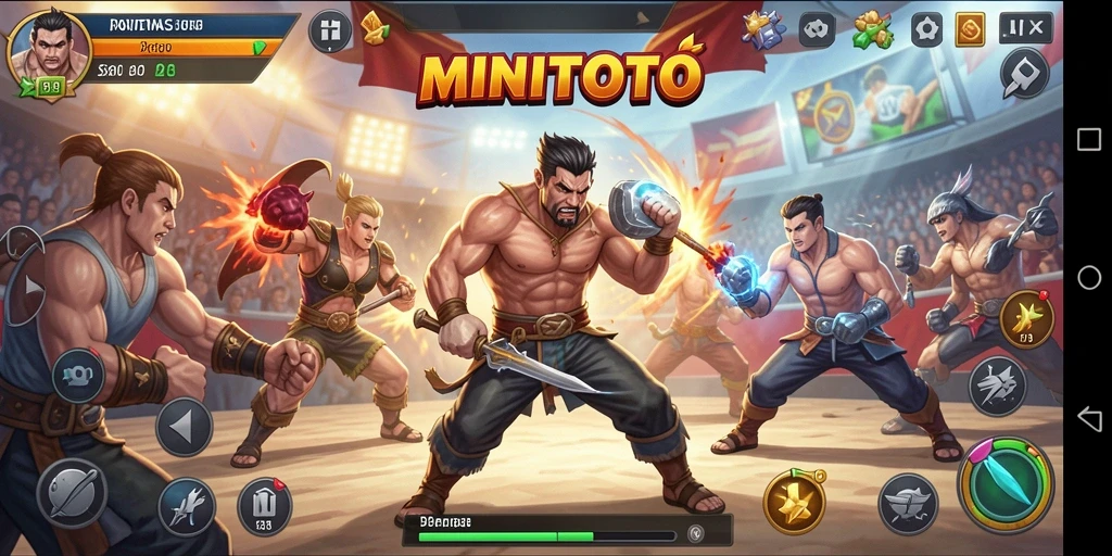 Gameplay pertarungan yang seru di MINITOTO.