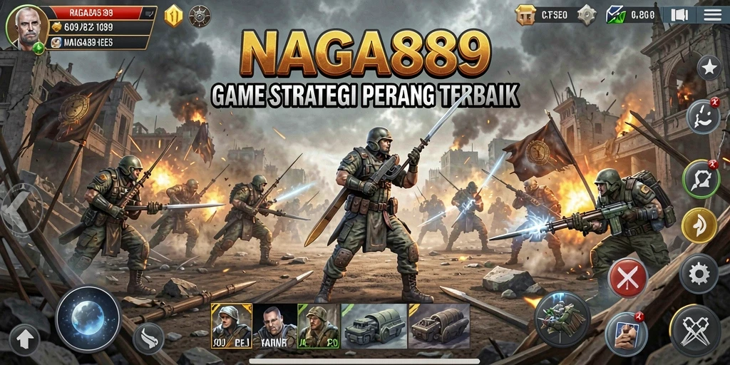Tampilan gameplay untuk NAGA889, pertarungan strategi epik.