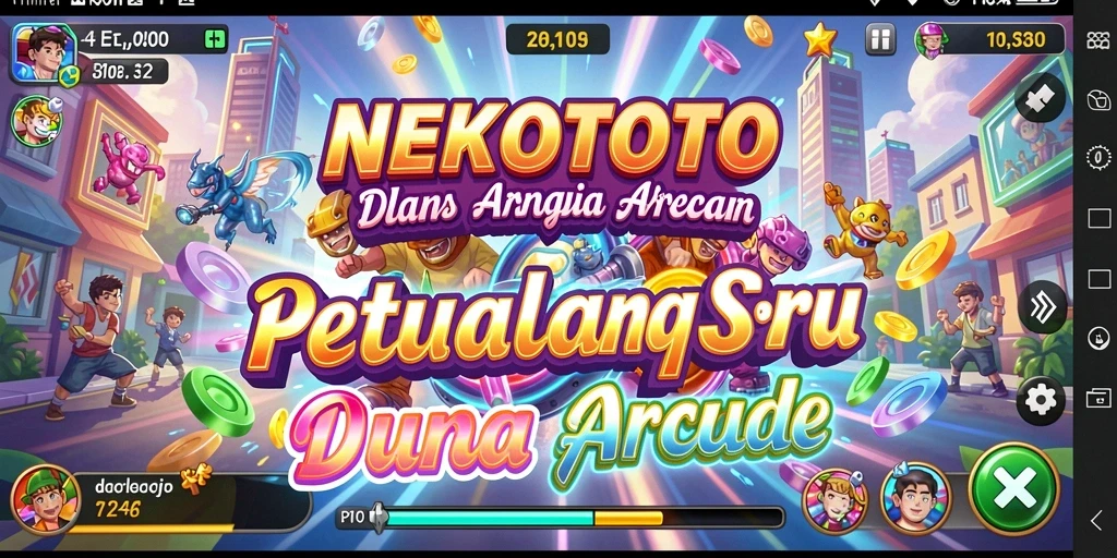 Tampilan gameplay seru di NEKOTOTO dengan karakter lucu dan rintangan menantang.