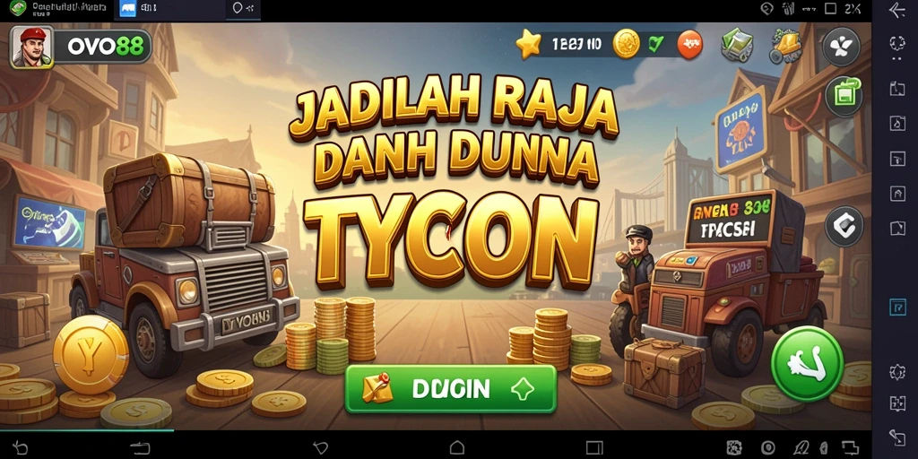 Tampilan gameplay OVO88 yang menampilkan strategi Tycoon yang menyenangkan.