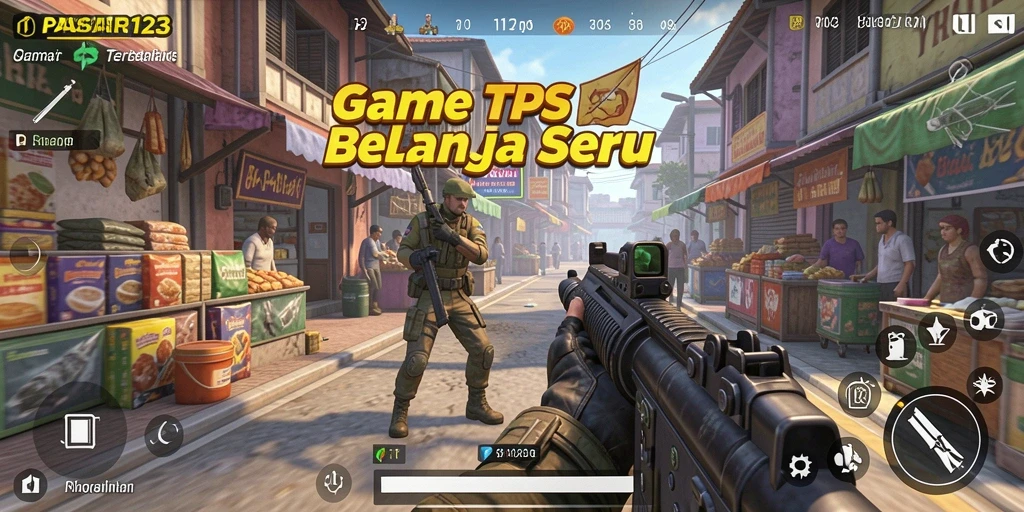 Tangkapan layar utama PASAR123 yang menampilkan aksi belanja seru.