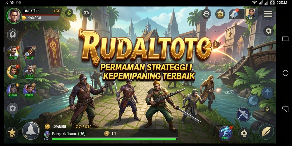 Tampilan screenshot utama RUDALTOTO menampilkan aksi pertempuran yang mendebarkan.