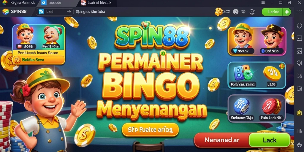 Screenshot gameplay SPIN88 menunjukkan keseruan bermain Bingo.