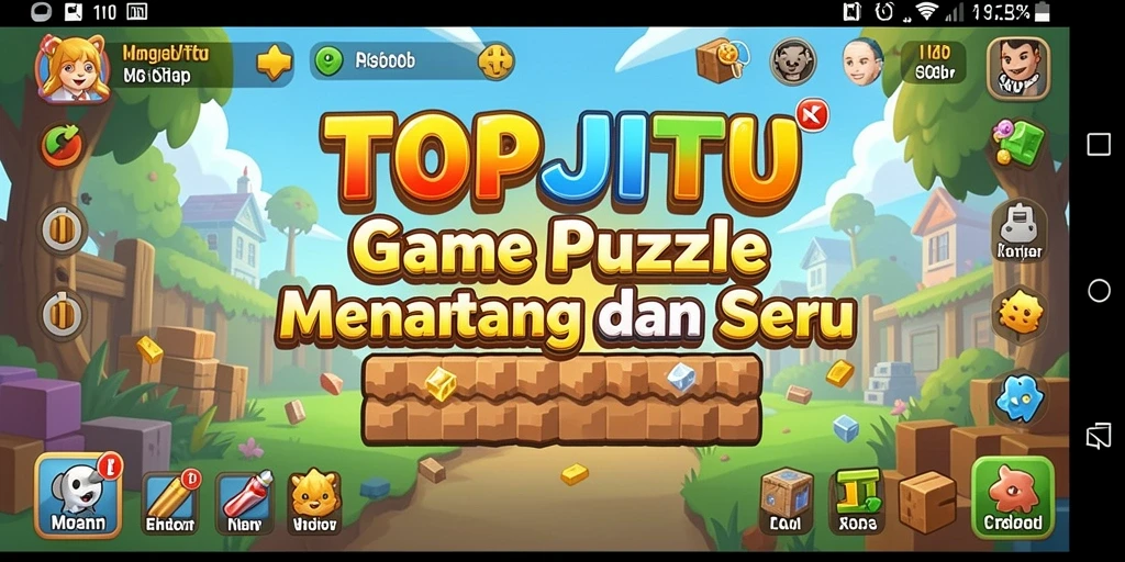 Screenshot gameplay TOPJITU menampilkan teka-teki yang menarik.