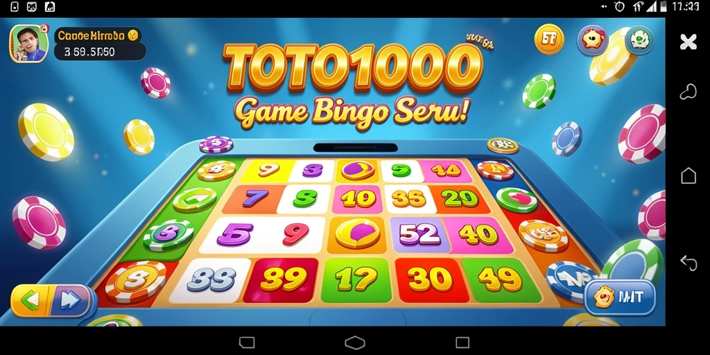 Tampilan gameplay TOTO1000 yang menarik dan interaktif.